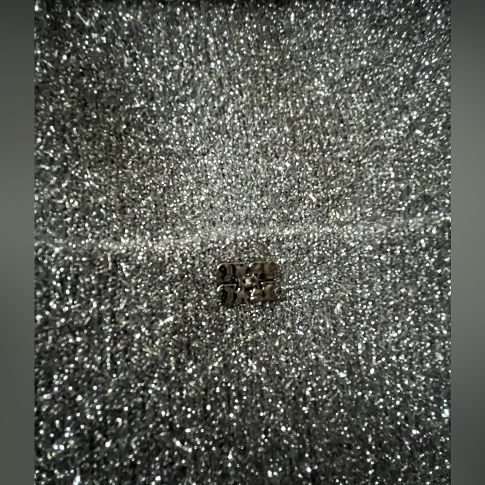 GANNI silver sparkle tinsel zip up mini skirt NWT new size large - Picture 16 of 16